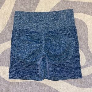 Blue Curvy Gym Shorts